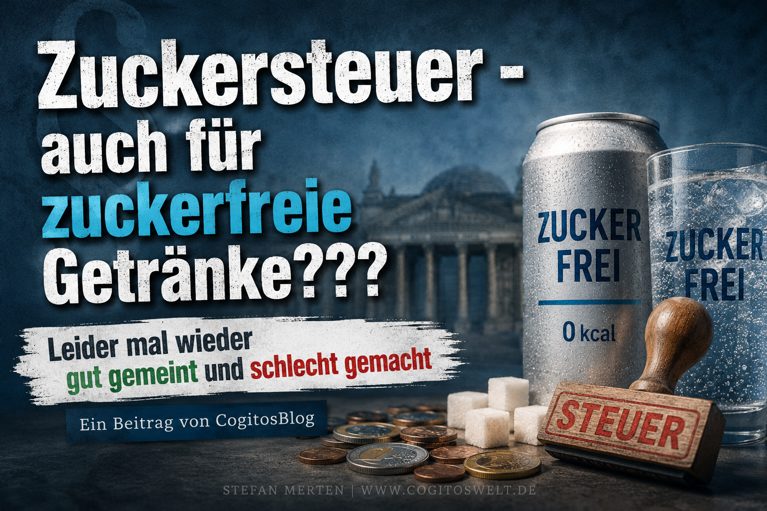 Zuckersteuer – auch für zuckerfreie Getränke???